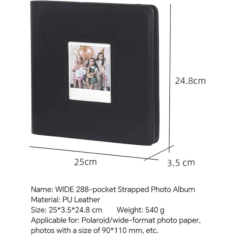 288-Pocket PU Leather Photo Album for Polaroid & Fujifilm Wide - Image 2