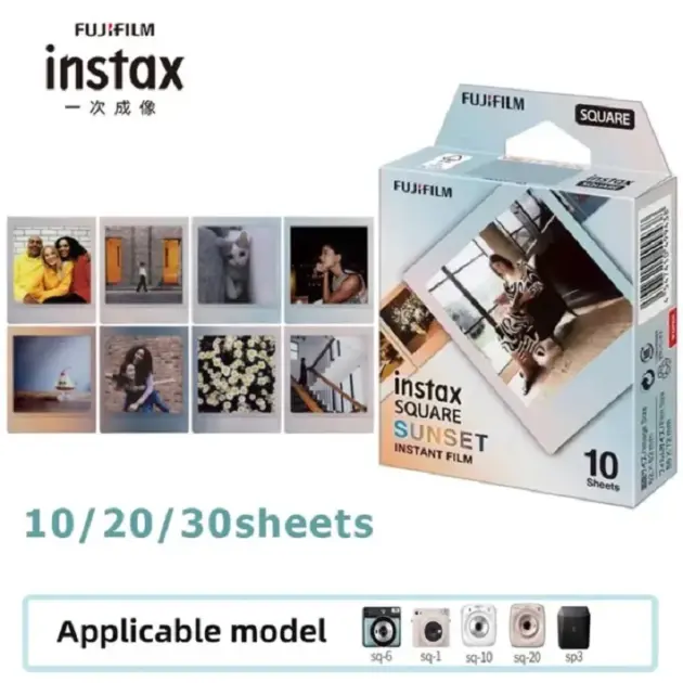 Fujifilm Instax SQUARE Film: Sunset, White, Rainbow, B&W Edge